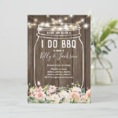 robuuste houten, pot, ik doe bbq-feest uitnodiging (Staand voorkant)