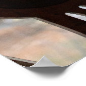 Robuuste houten stoel voor venster 16x20 poster (Hoek)