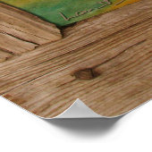 Robuuste houtgrot biedt een poster voor het landsc (Hoek)