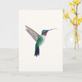 Robuuste Hummingbird Card Kaart (Gele Bloem)