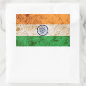 Robuuste Indiase vlag Rechthoekige Sticker (Tas)