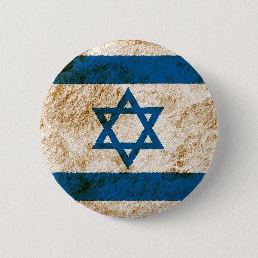Robuuste Israëlische vlag Ronde Button 5,7 Cm (Voorkant)