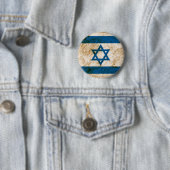Robuuste Israëlische vlag Ronde Button 5,7 Cm (In situ)