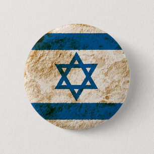 Robuuste Israëlische vlag Ronde Button 5,7 Cm