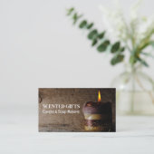 Robuuste kaars, kaarsen en zeep visitekaartje (Staand voorkant)