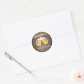 Robuuste kaas en bier tot 100 jaar ronde sticker (Envelop)