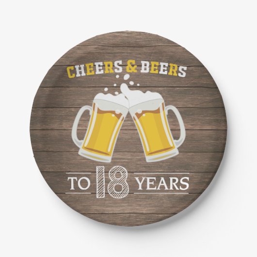 Robuuste kaas en bier tot 18 jaar Bord (Voorkant)