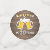 Robuuste kaas en bier tot 20 jaar confetti (Kleine voorkant)