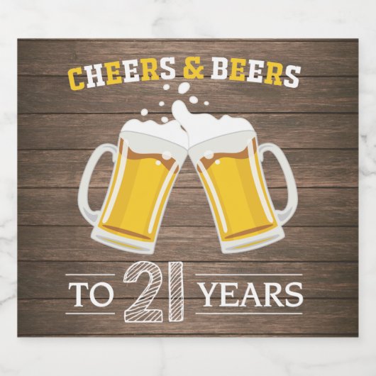 Robuuste kaas en bier tot 21 jaar bier etiket (Enkel label)