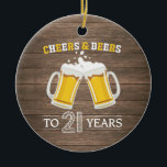 Robuuste kaas en bier tot 21 jaar keramisch ornament<br><div class="desc">Robuuste kaas en bier tot 21 jaar keramisch Ornament</div>