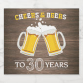 Robuuste kaas en bier tot 30 jaar bier etiket (Enkel label)