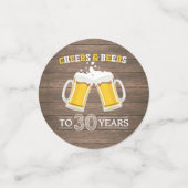 Robuuste kaas en bier tot 30 jaar confetti (Kleine voorkant)