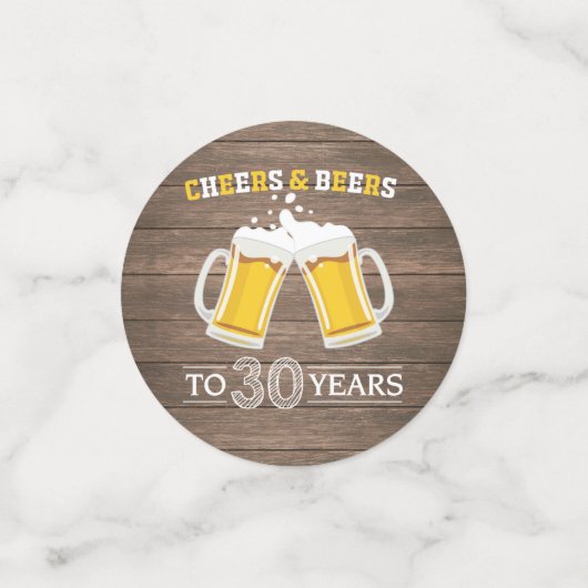 Robuuste kaas en bier tot 30 jaar confetti (Kleine voorkant)