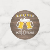 Robuuste kaas en bier tot 40 jaar confetti (Kleine voorkant)