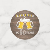 Robuuste kaas en bier tot 50 jaar confetti (Kleine voorkant)