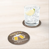 Robuuste kaas en bier tot 50 jaar ronde kartonnen onderzetter (Insitu)