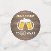 Robuuste kaas en bier tot 60 jaar confetti (Kleine voorkant)