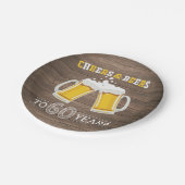 Robuuste kaas en bier tot 60 jaar papier Bord (Gekanteld)