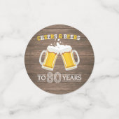 Robuuste kaas en bier tot 80 jaar confetti (Kleine voorkant)