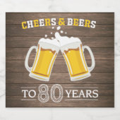 Robuuste kaas en bier tot 80 jaar etiket (Enkel label)