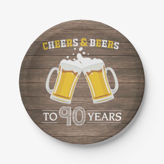 Robuuste kaas en bier tot Bord van 90 jaar papier (Voorkant)