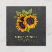 Robuuste kalkplanoloog voor zonnebloemen vierkante visitekaartje (Voorkant)