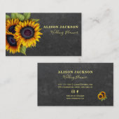 Robuuste kalkplanoloog voor zonnebloemen visitekaartje (Voorkant / Achterkant)