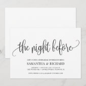 Robuuste kalligrafie de nacht voor de repetitie kaart (Voorkant / Achterkant)