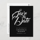 Robuuste kalligrafie sparen de Uitnodiging van de  (Voorkant / Achterkant)