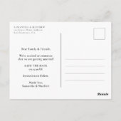 Robuuste kalligrafie sparen de Uitnodiging van de  (Achterkant)