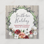 Robuuste katoen en sociale media voor katoen uit h vierkante visitekaartje (Voorkant)