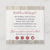 Robuuste katoen en sociale media voor katoen uit h vierkante visitekaartje (Achterkant)