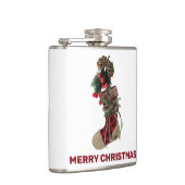 Robuuste kerstavond Vinylomhulling Heupfles (Rechts)