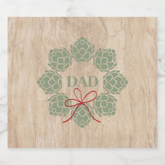 Robuuste kerstbier hopt pap bier flesetiket bier etiket (Enkel label)