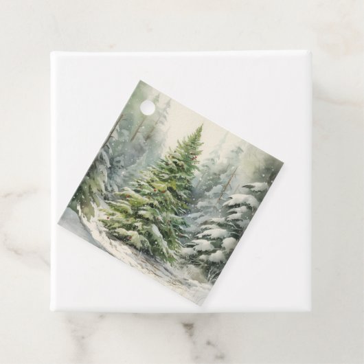 Robuuste kerstboom bedankjes labels (In situ)