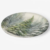 Robuuste kerstboom papieren bordje (Gekanteld)