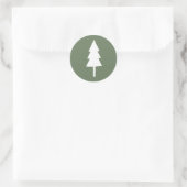 Robuuste kerstboom ronde sticker (Tas)