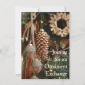 Robuuste kerstfeestdag-ornament Exchange Party Kaart (Voorkant)