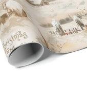 Robuuste kerstfeestdagen in de winter cadeaupapier (Rol Hoek)