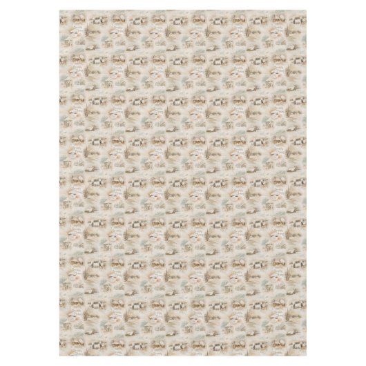 Robuuste kerstfeestdagen in de winter tafelkleed (Voorkant)