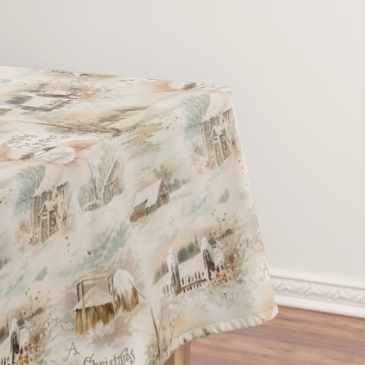 Robuuste kerstfeestdagen in de winter tafelkleed (Voorbeeld)