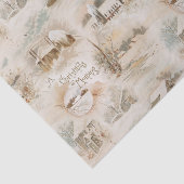 Robuuste kerstfeestdagen in de winter tissuepapier (Detail)