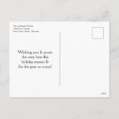 Robuuste kerstgarland op foto van Barn Wood Feestdagenkaart (Achterkant)