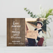 Robuuste kerstkaart met foto (Staand voorkant)