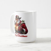Robuuste Kerstman Kerstlantaarn Koffiemok (Voorkant links)