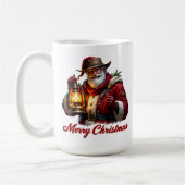 Robuuste Kerstman Kerstlantaarn Koffiemok (Links)