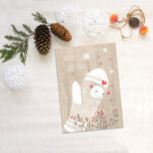 Robuuste kerstmis Mitten Snow Kitten Modern Drawin