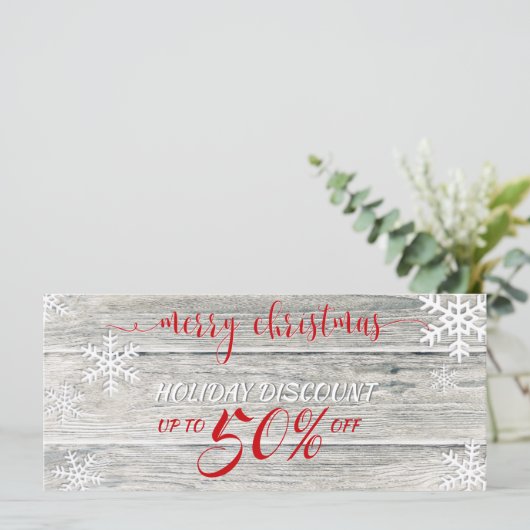 Robuuste kerstsnowflakes - Korting op Kaart (Staand voorkant)