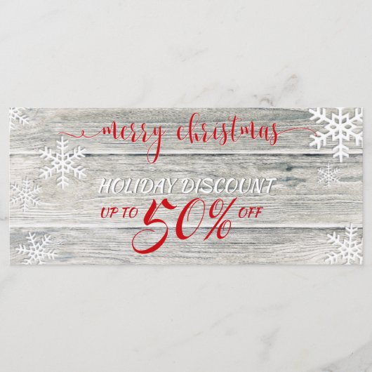Robuuste kerstsnowflakes - Korting op Kaart (Voorkant)