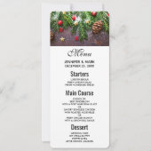 Robuuste kersttafel met pine en sneeuw kaart (Voorkant)